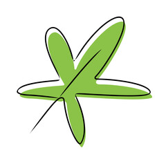 green leaf design element