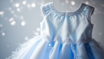 Cute blue baby dress. Generative AI