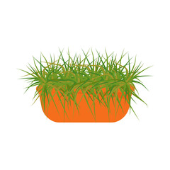 House plants in a pot. Interior Scandinavian design. Design element. . Vector illustration