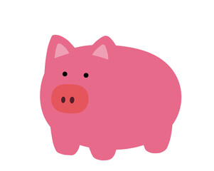 Pig farm animal. Illustration graphic on white background.