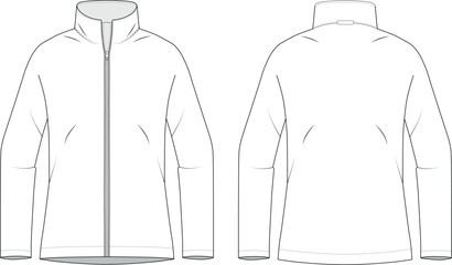 Unisex outdoor jacket sketch vectors - obrazy, fototapety, plakaty