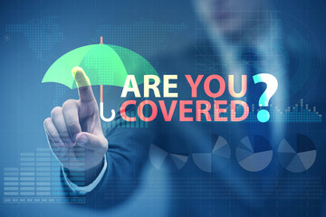 Comprehensive insurance concept with question