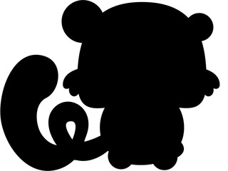 Animal tiger silhouette illustration