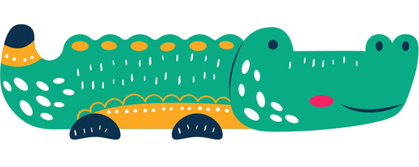 crocodile cartoon illustration