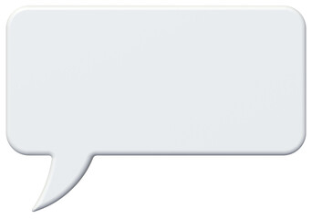 White speech bubble isolated on transparent background