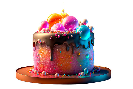 Red birthday cake png, clebration cake png