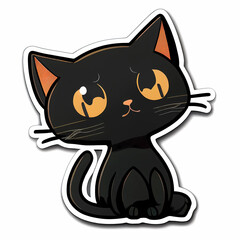 Black cartoon cat (Generative AI)