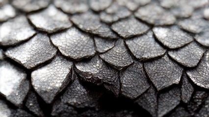Texture of black dragon scales close up Generative AI