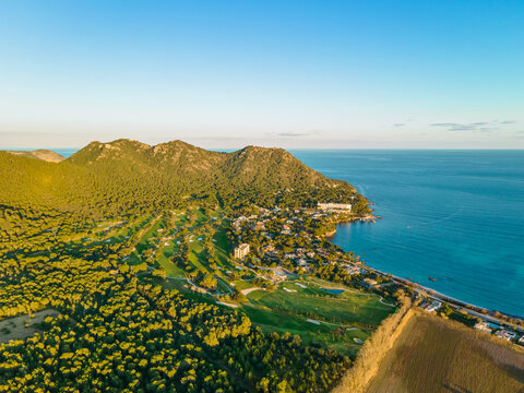 Port Verd, Mallorca Fields. Aerial Photo, Drone Mallorca
