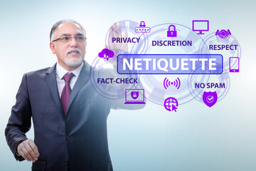 Concept of etiquette and netiquette