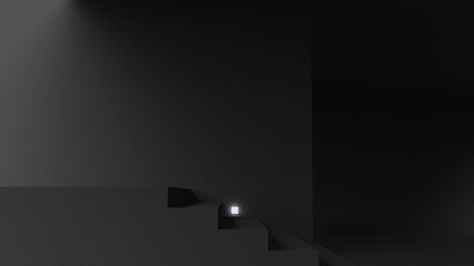Naklejka premium 3d render minimal background with copy space