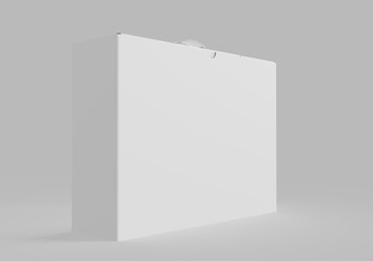 Blank packaging white cardboard box isolated on white background ready for packaging design