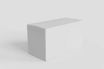 Fototapeta premium Blank packaging white cardboard box isolated on white background ready for packaging design