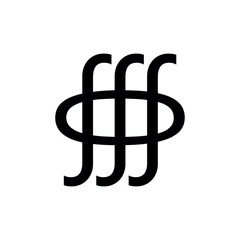 Closed volume integral symbol in mathematics. Vector illustration isolated on white background.