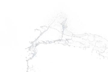 Shape form droplet of Water splashes into drop water attack fluttering in air and stop motion freeze shot. Splash Water for texture graphic resource elements, black background isolated