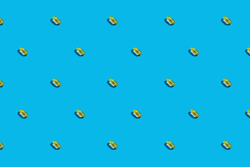 Omega capsules bright blue background