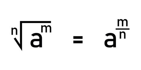 Radical form and exponential form in mathematics