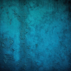 decrepit wall with blue paint. Texture background wallpaper. Generative AI