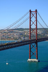 The 25 de April Bridge (Ponte 25 de abril), Lisbon Portugal