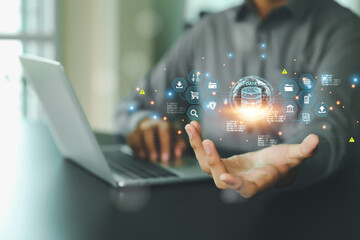 Database management cloud computing or data center cyber security file document transfer or...
