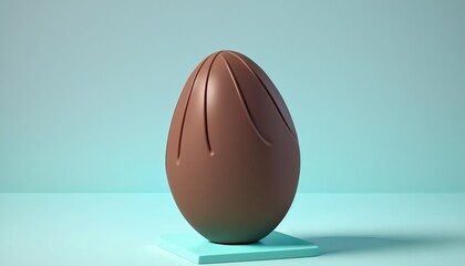 Realistic Chocolate Egg. AI Generative.