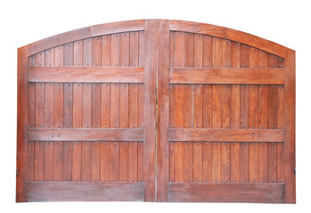 Wooden gate on transparent background (png file).
