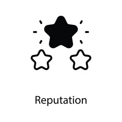 Reputation icon design stock illustration