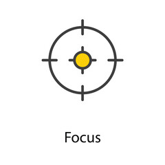 Focus icon design stock illustration