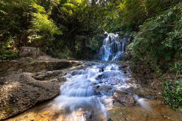 Waterfalls in the rainforest in Vietnam