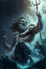 Greek God Poseidon
 - obrazy, fototapety, plakaty