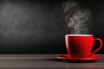 cup of coffee on a wooden table