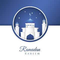 Ramadan Kareem Flat Illustration. - Vector.