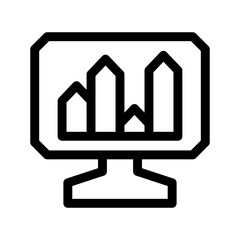 bar chart icon or logo isolated sign symbol vector illustration - high quality black style vector icons
