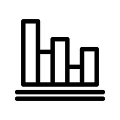 bar chart icon or logo isolated sign symbol vector illustration - high quality black style vector icons
