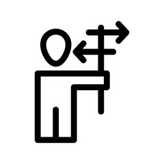 decision icon or logo isolated sign symbol vector illustration - high quality black style vector icons
