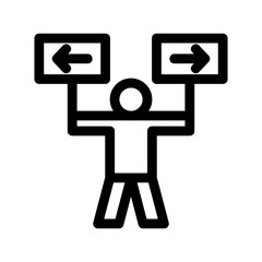 decision icon or logo isolated sign symbol vector illustration - high quality black style vector icons
