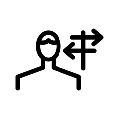 decision icon or logo isolated sign symbol vector illustration - high quality black style vector icons
