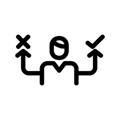 decision icon or logo isolated sign symbol vector illustration - high quality black style vector icons
