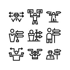 decision icon or logo isolated sign symbol vector illustration - high quality black style vector icons
