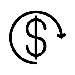 dollar icon or logo isolated sign symbol vector illustration - high quality black style vector icons
