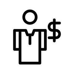 financial advisor icon or logo isolated sign symbol vector illustration - high quality black style vector icons
