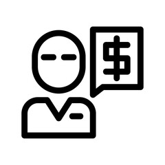 financial advisor icon or logo isolated sign symbol vector illustration - high quality black style vector icons
