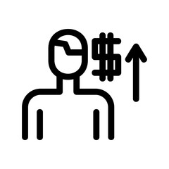 financial advisor icon or logo isolated sign symbol vector illustration - high quality black style vector icons
