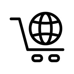 global market icon or logo isolated sign symbol vector illustration - high quality black style vector icons
