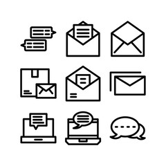 message icon or logo isolated sign symbol vector illustration - high quality black style vector icons
