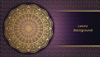 Mandala style decorative ornamental background. Beautiful floral mandala greeting card. Arabesque style decorative golden mandala.  decoration. India, Indian, Arabic, Damask, Asian, Turkish, Dubai,