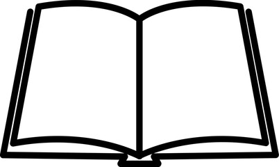 Open book with white pages icon