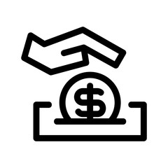 money protection icon or logo isolated sign symbol vector illustration - high quality black style vector icons
