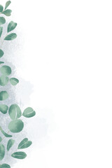 Eucalyptus Watercolor Border, Floral border, Greenery Foliage Borde