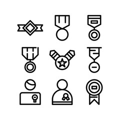 ribbon badge icon or logo isolated sign symbol vector illustration - high quality black style vector icons
